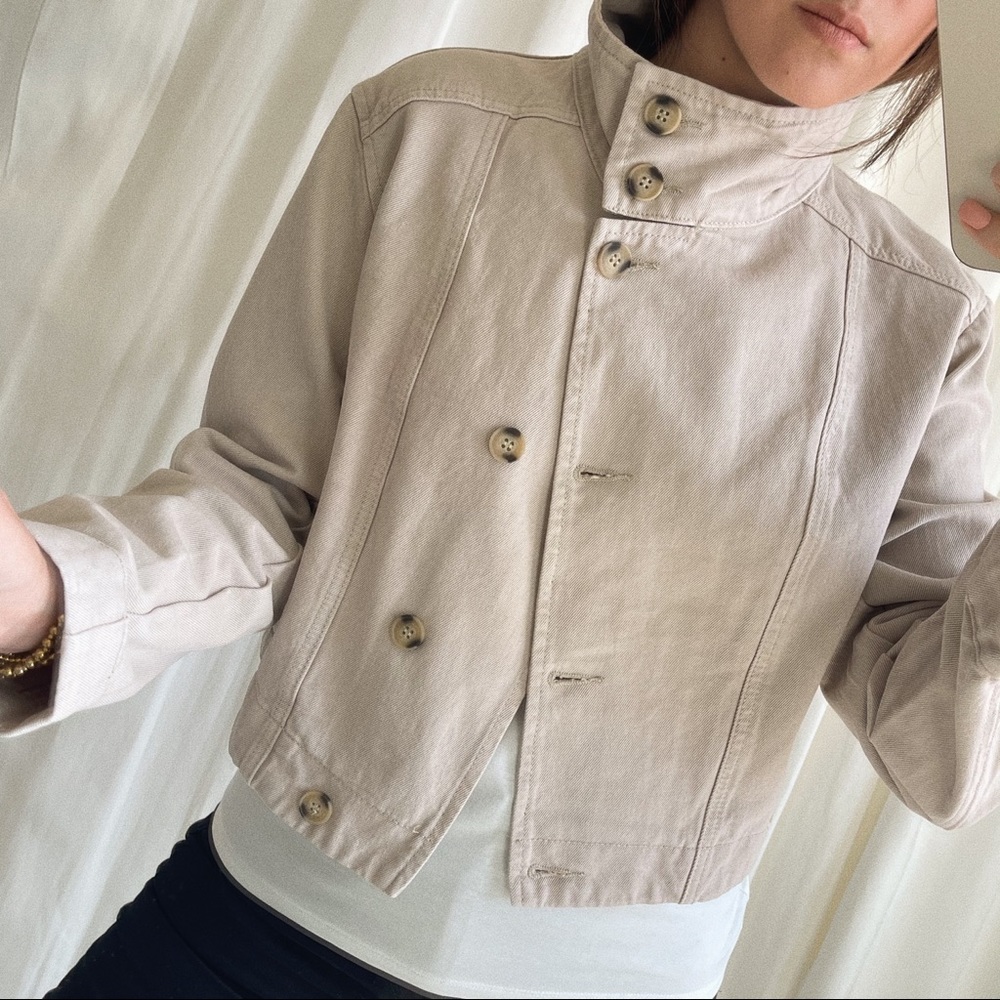 ELLIOT CROPPED JACKET — In Beige - Picture 8 of 11